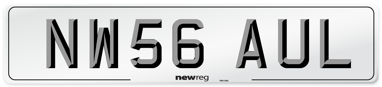 NW56 AUL Number Plate from New Reg